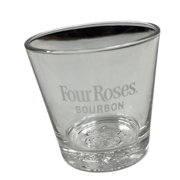 Kentucky Bourbon Collectible Whiskey Barware Glasses (2) Jim Beam & Four Roses - Picture 2 of 15